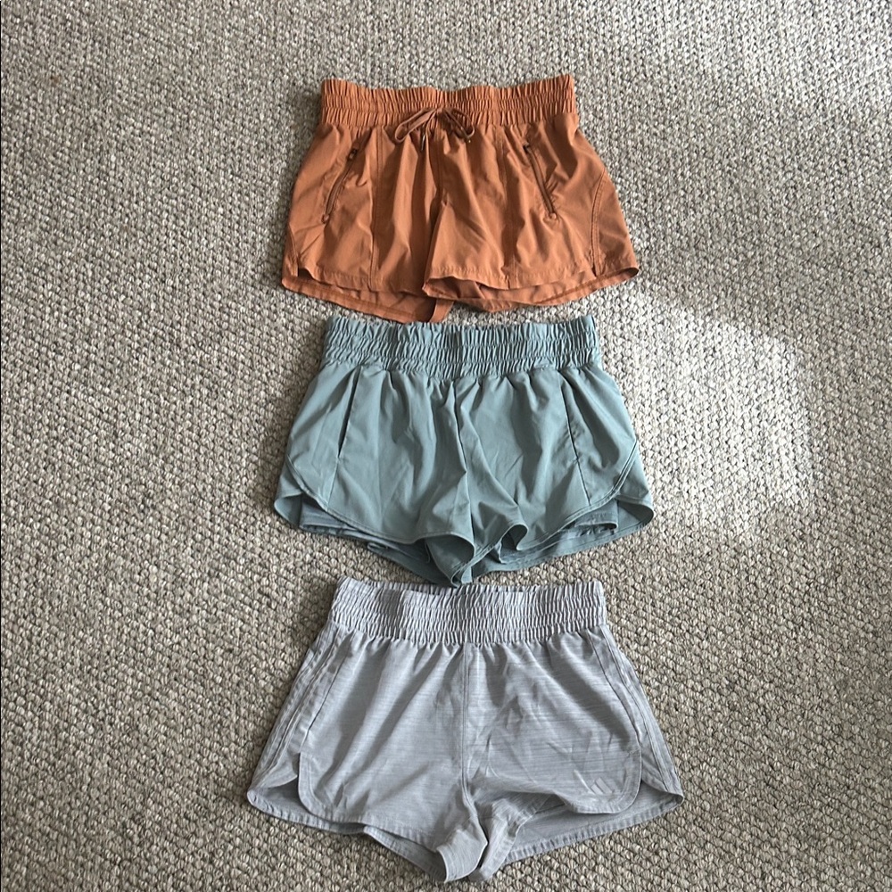 Set of 3 High Waisted Running Shorts  Rust, Sage, Gray M S Adidas Target